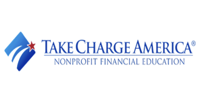 Take Charge America logo, with the tagline "Nonprofit financial education"